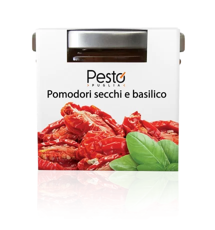 pesto pugliese pomodori secchi e basilico