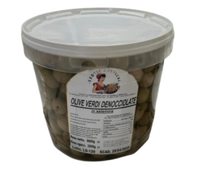 Olive verdi denocciolate in salamoia