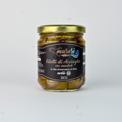 FILETTI DI ACCIUGHE CON MANDORLE 200gr