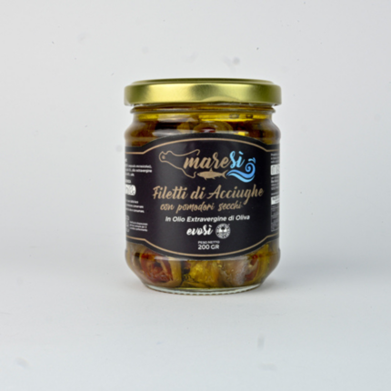 FILETTI DI ACCIUGHE CON POMODORI SECCHI200gr