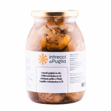 Carciofi grigliati in olio 950G intrecci di puglia
