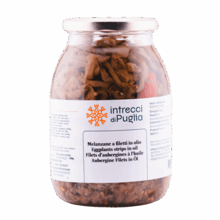 melanzane a filetti 950g intrecci di puglia