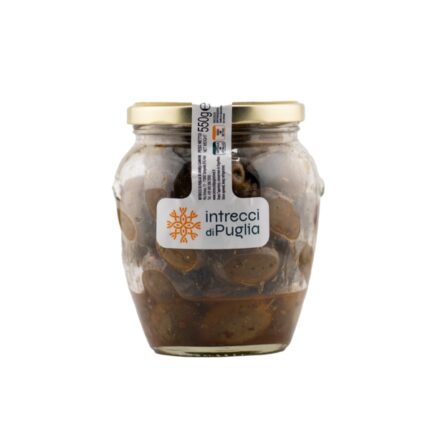 Olive piccanti 550g intrecci di puglia