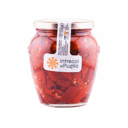 Peperoncino a pezzi in Olio 550G intrecci di puglia