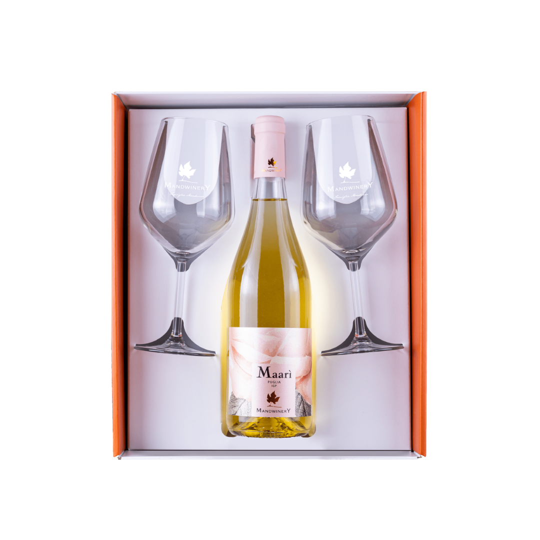 gift-box maarì tenute manduano gift box maarì vino bianco chardonnay tenute manduano