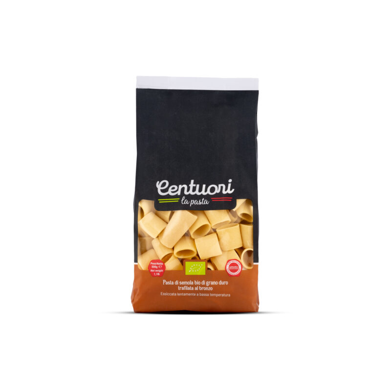 Pasta di semola Bio di grano duro trafilata al bronzo calamarata pastificio centuori