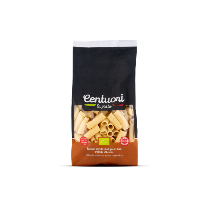 Pasta di semola Bio di grano duro trafilata al bronzo rigatoni pastificio centuori