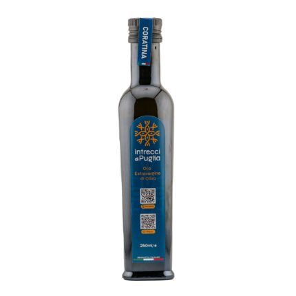 Olio Extravergine di Oliva Coratina 250ml intrecci di puglia