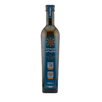 Olio Extravergine di Oliva Coratina 500ml intrecci di puglia