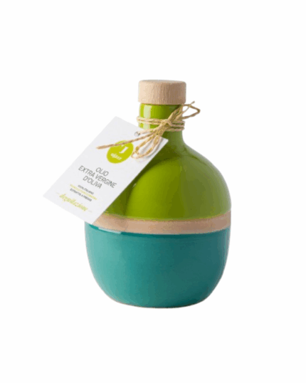 Orcio Pugliese in Ceramica Bicolor - Olio Extra Vergine di Oliva Coratina