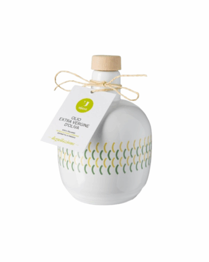 Orcio Pugliese in Ceramica Bianco - Olio Extra Vergine di Oliva Coratina