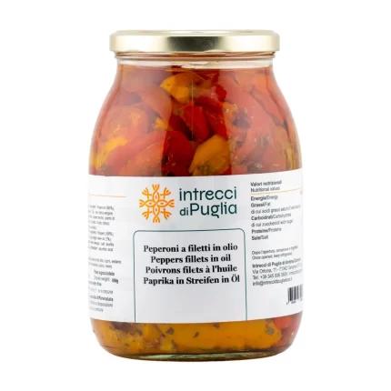 Peperoni a Filetti da 950g intrecci di puglia