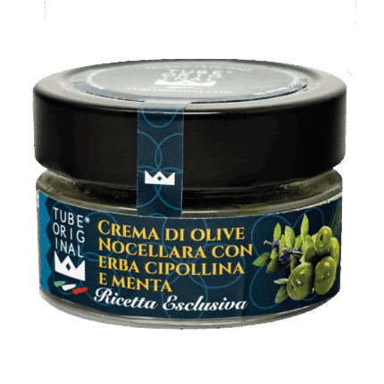 crema di olive di nocellara con erba cipollina e menta tubeoriginal