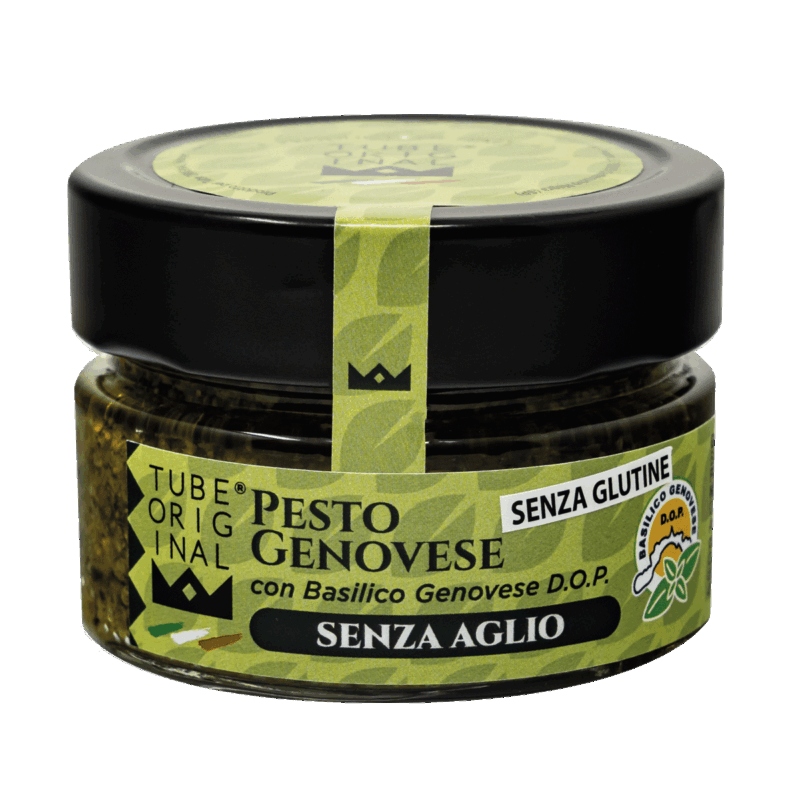 pesto genovese con basilico genovese dop senza aglio e senza glutine tubeoriginal